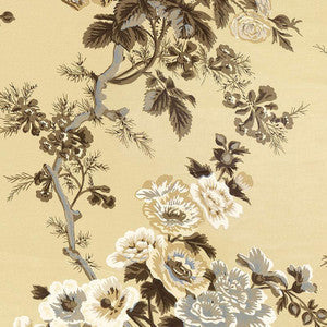 Schumacher Wallpaper Pyne Hollyhock Tobacco 5006921