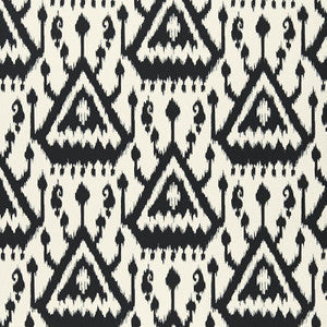 Schumacher Wallpaper Vientiane Ikat Ebony 5006951