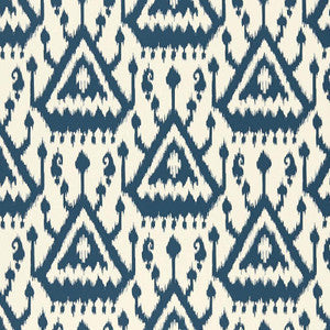 Schumacher Wallpaper Vientiane Ikat Indigo 5006952