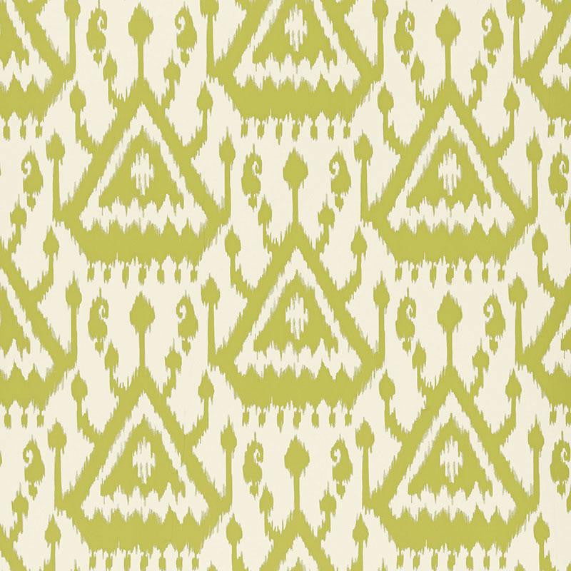 Vientiane Ikat Palm 5006953 by Schumacher Designer Wallpaper Print Happy 13.5" - Swanky Fabrics -