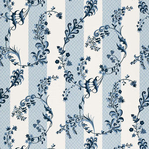 Schumacher Fabric Bagatelle Bleu Marine 175590