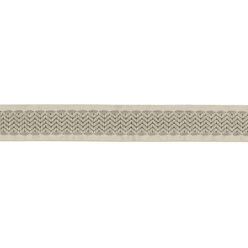 Sunset Strip Tape Platinum 68650 by Schumacher Designer Trim Timothy Corrigan - Swanky Fabrics -