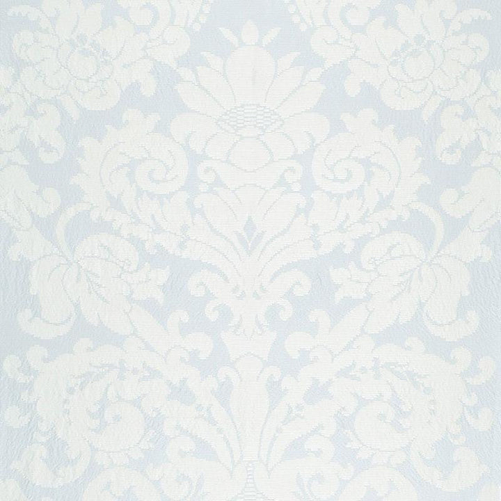 Chateau Silk Damask Ciel 68880 by Schumacher Designer Fabric Timothy Corrigan 26.5" - Swanky Fabrics -