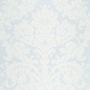 Schumacher Fabric Chateau Silk Damask Ciel 68880