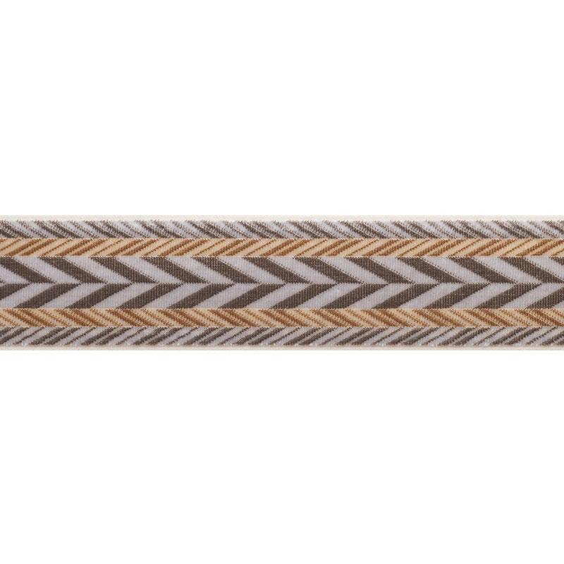 Stinson Tape Flax 74264 by Schumacher Designer Trim Relaxed Glamour 1.25" - Swanky Fabrics -