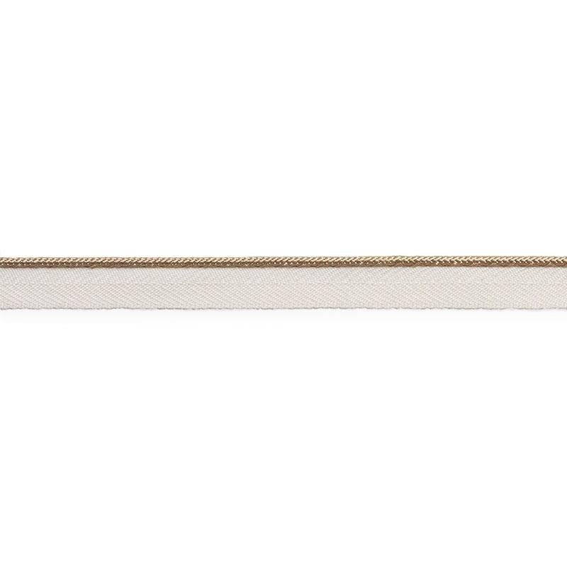 Gustave Silk Lip Cord Narrow Sand 74523 by Schumacher Designer Trim Perfect Basics: Trims - Swanky Fabrics -