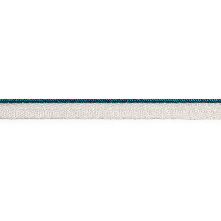 Gustave Silk Lip Cord Narrow Peacock 74527 by Schumacher Designer Trim Perfect Basics: Trims - Swanky Fabrics -