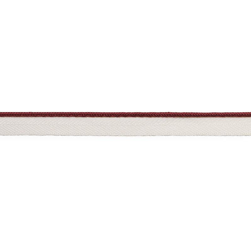 Gustave Silk Lip Cord Narrow Burgundy 74529 by Schumacher Designer Trim Perfect Basics: Trims - Swanky Fabrics -