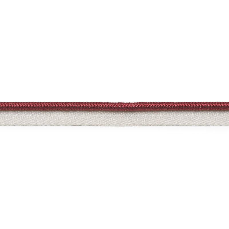 Gustave Silk Lip Cord Medium Burgundy 74549 by Schumacher Designer Trim Perfect Basics: Trims - Swanky Fabrics -