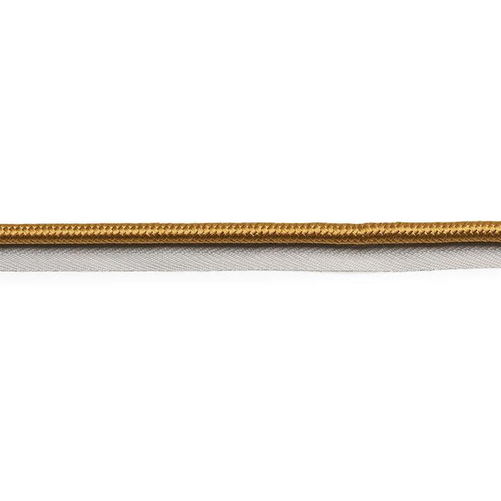 Gustave Silk Lip Cord Wide Gold 74564 by Schumacher Designer Trim Perfect Basics: Trims - Swanky Fabrics -