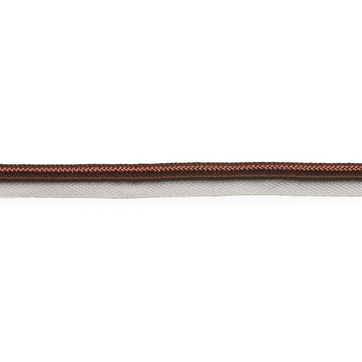 Gustave Silk Lip Cord Wide Brown 74570 by Schumacher Designer Trim Perfect Basics: Trims - Swanky Fabrics -