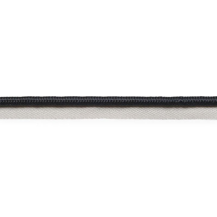 Gustave Silk Lip Cord Wide Black 74571 by Schumacher Designer Trim Perfect Basics: Trims - Swanky Fabrics -
