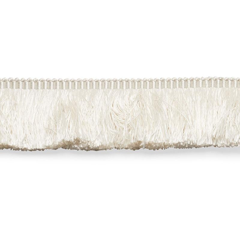 Francois Silk Brush Fringe Ivory 74580 by Schumacher Designer Trim Perfect Basics: Silk Trims - Swanky Fabrics -