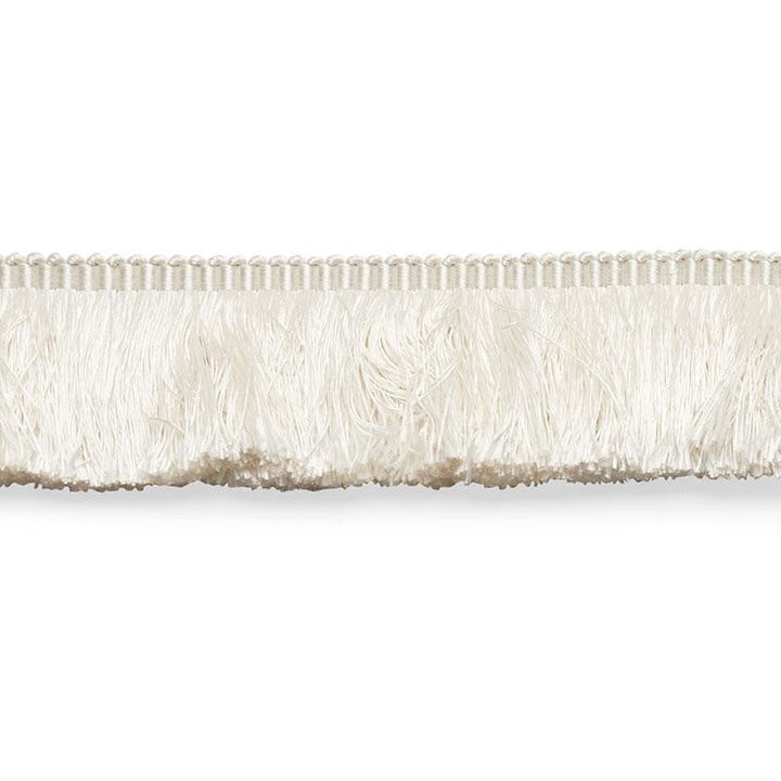 Francois Silk Brush Fringe Ivory 74580 by Schumacher Designer Trim Perfect Basics: Silk Trims - Swanky Fabrics -