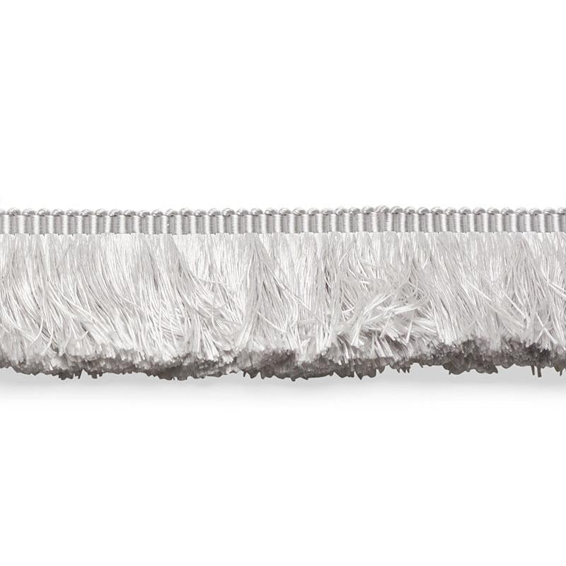 Francois Silk Brush Fringe Dove 74581 by Schumacher Designer Trim Perfect Basics: Silk Trims - Swanky Fabrics -