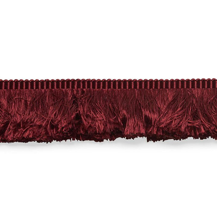 Francois Silk Brush Fringe Burgundy 74589 by Schumacher Designer Trim Perfect Basics: Silk Trims - Swanky Fabrics -