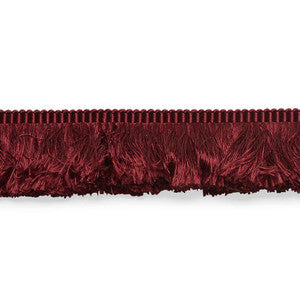 Schumacher Trim Francois Silk Brush Fringe Burgundy 74589