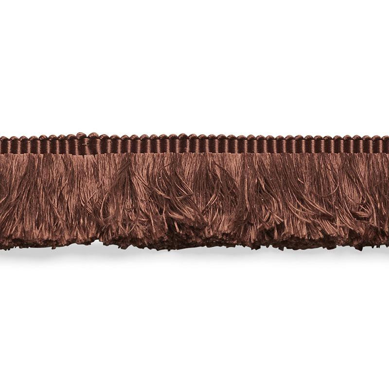 Francois Silk Brush Fringe Brown 74590 by Schumacher Designer Trim Perfect Basics: Silk Trims - Swanky Fabrics -