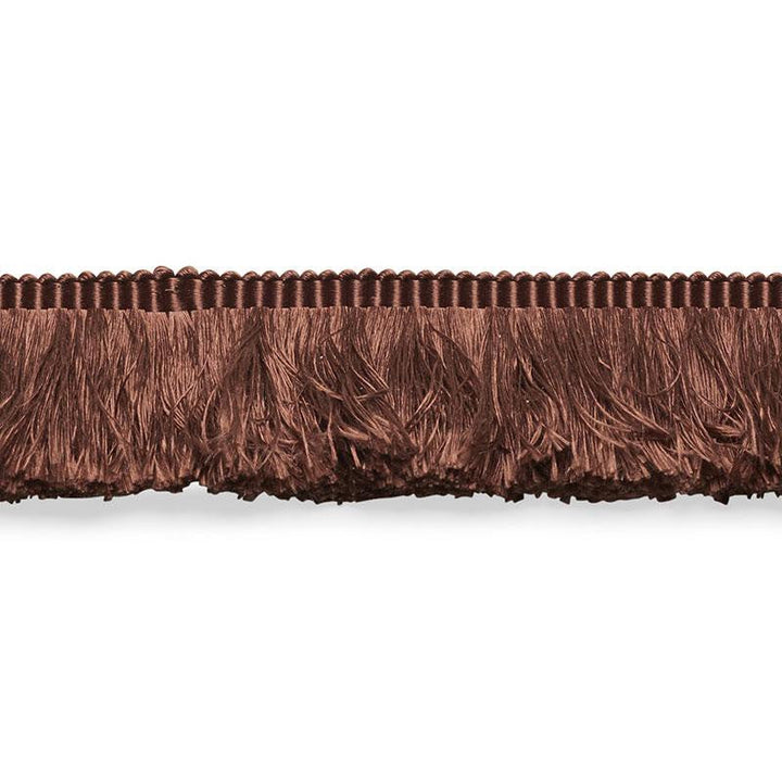 Francois Silk Brush Fringe Brown 74590 by Schumacher Designer Trim Perfect Basics: Silk Trims - Swanky Fabrics -