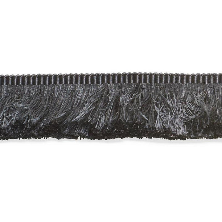 Francois Silk Brush Fringe Black 74591 by Schumacher Designer Trim Perfect Basics: Silk Trims - Swanky Fabrics -