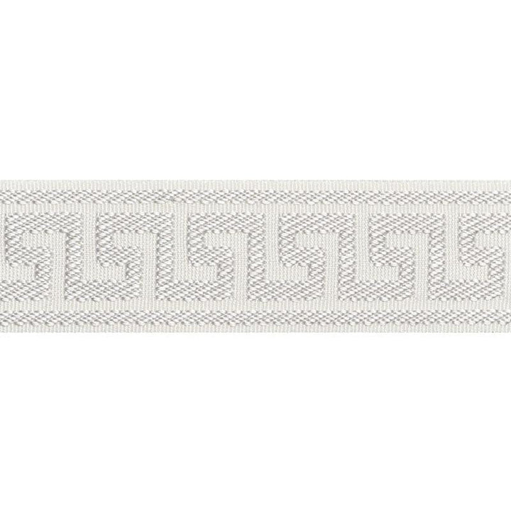 Etienne Silk Greek Key Narrow Dove 74680 by Schumacher Designer Trim Perfect Basics: Trims - Swanky Fabrics -