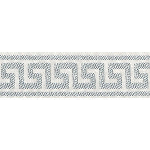 Schumacher Trim Etienne Silk Greek Key Narrow Cloud 74681
