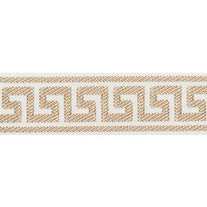 Schumacher Trim Etienne Silk Greek Key Narrow Sand 74682