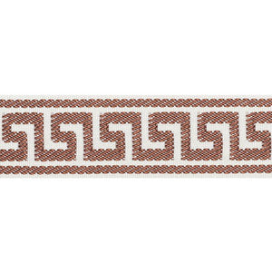 Schumacher Trim Etienne Silk Greek Key Narrow Brown 74684