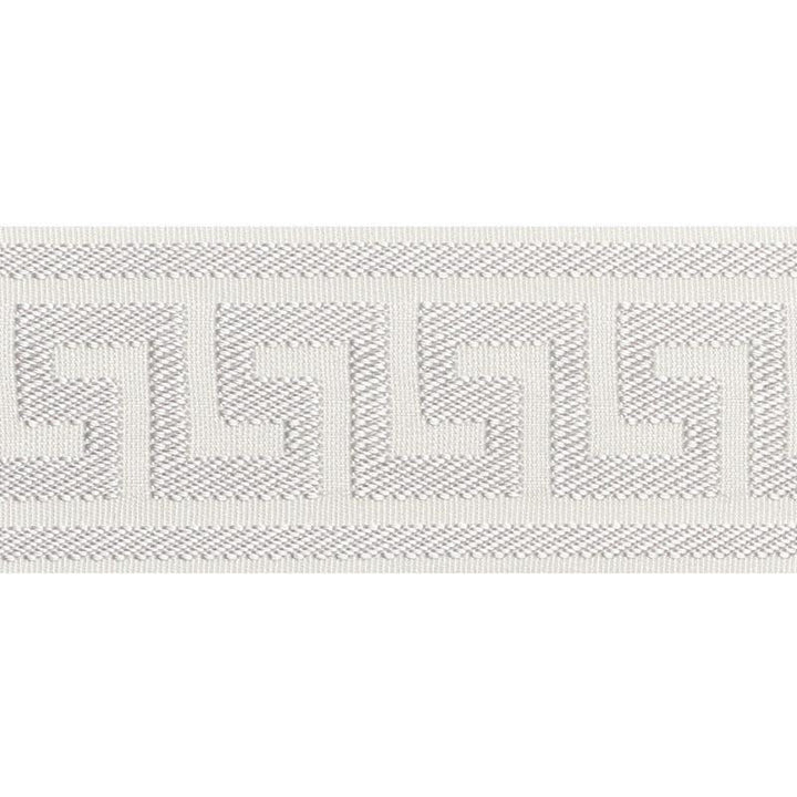 Etienne Silk Greek Key Wide Dove 74700 by Schumacher Designer Trim Perfect Basics: Trims - Swanky Fabrics -