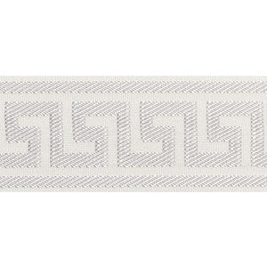 Schumacher Trim Etienne Silk Greek Key Wide Dove 74700