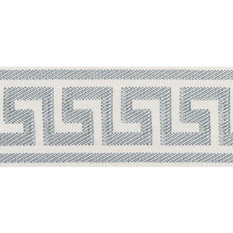 Etienne Silk Greek Key Wide Cloud 74701 by Schumacher Designer Trim Perfect Basics: Trims - Swanky Fabrics -