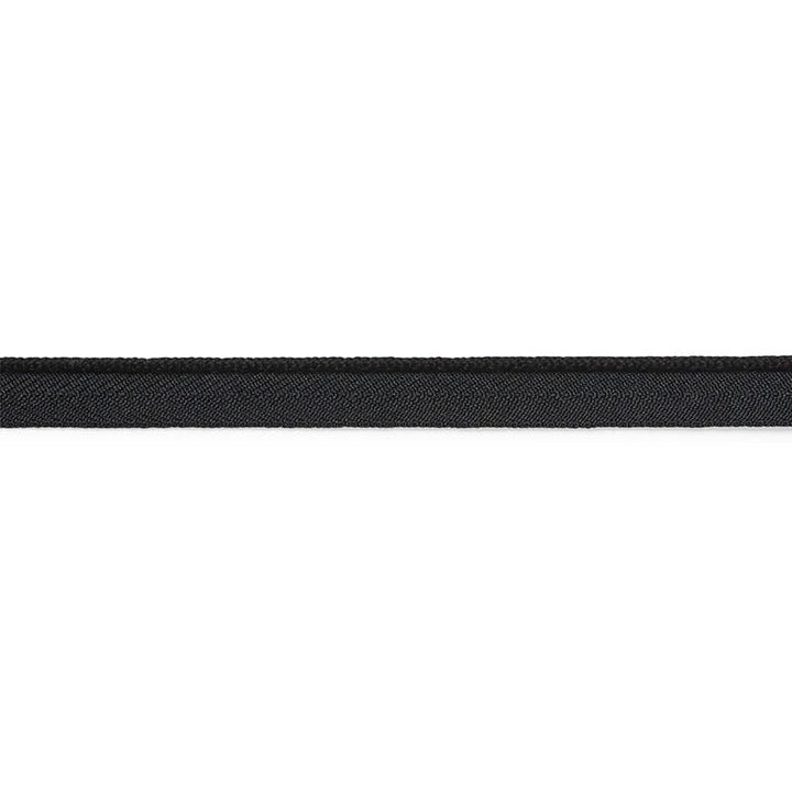 Cedric Cotton Lip Cord Narrow Black 74765 by Schumacher Designer Trim Perfect Basics: Trims - Swanky Fabrics -