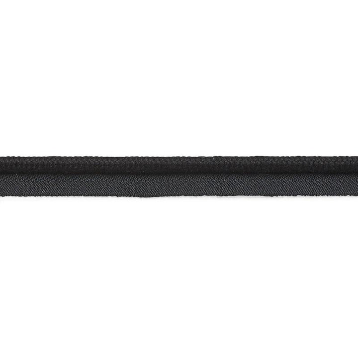 Cedric Cotton Lip Cord Wide Black 74805 by Schumacher Designer Trim Perfect Basics: Trims - Swanky Fabrics -