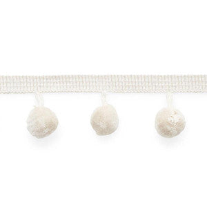 Schumacher Trim Fletcher Pom Pom Ivory 74890
