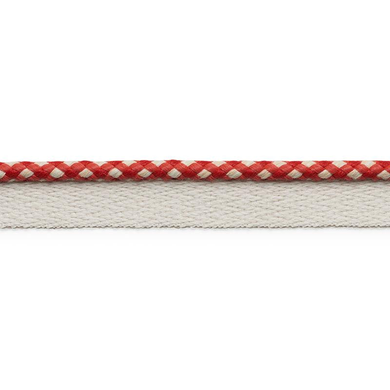 Keaton Lip Cord Indoor/Outdoor Red 74905 by Schumacher Designer Trim Perfect Basics: Outdoor Trims - Swanky Fabrics -