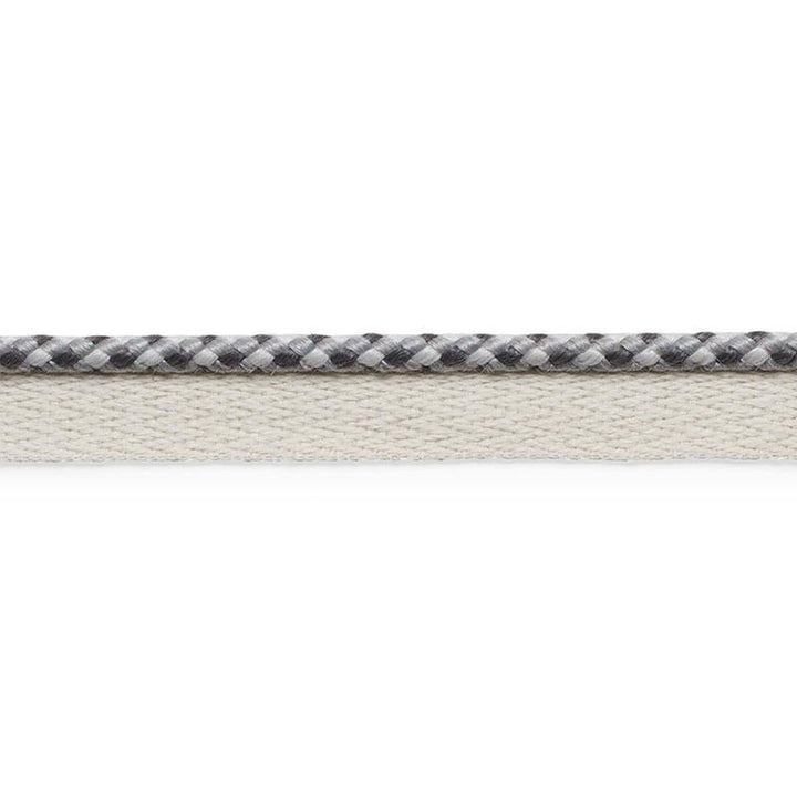 Keaton Lip Cord Indoor/Outdoor Charcoal 74906 by Schumacher Designer Trim Perfect Basics: Outdoor Trims - Swanky Fabrics -