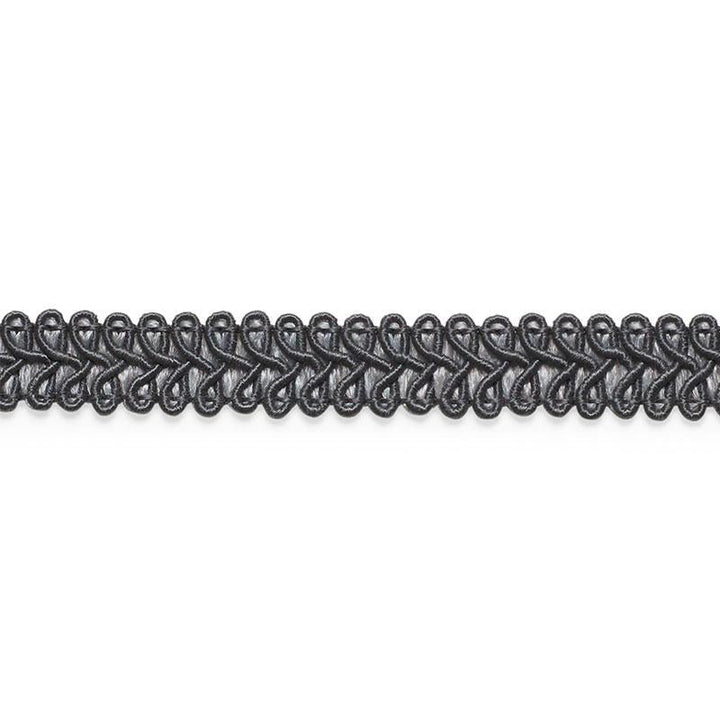 Astor Braid Indoor/Outdoor Charcoal 74966 by Schumacher Designer Trim Perfect Basics: Trims - Swanky Fabrics -