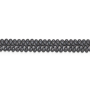 Schumacher Trim Astor Braid Indoor/Outdoor Charcoal 74966