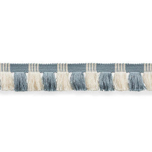 Schumacher Trim Juno Fringe Sky & Ivory 75361