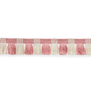 Schumacher Trim Juno Fringe Pink & Ivory 75362