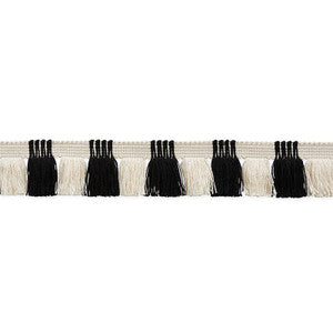 Schumacher Trim Juno Fringe Black & Ivory 75363
