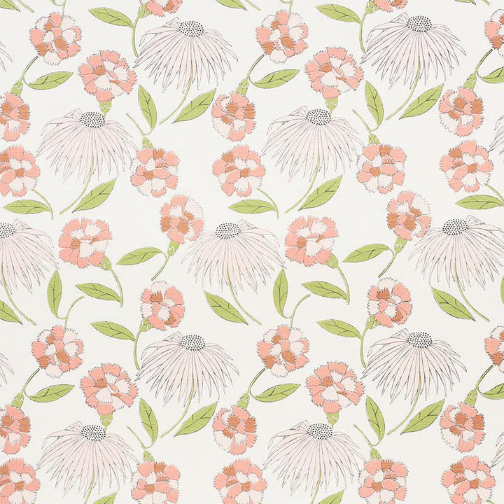 Bouquet Toss Fawn 177850 by Schumacher Designer Fabric Celerie Kemble 13.5" - Swanky Fabrics -