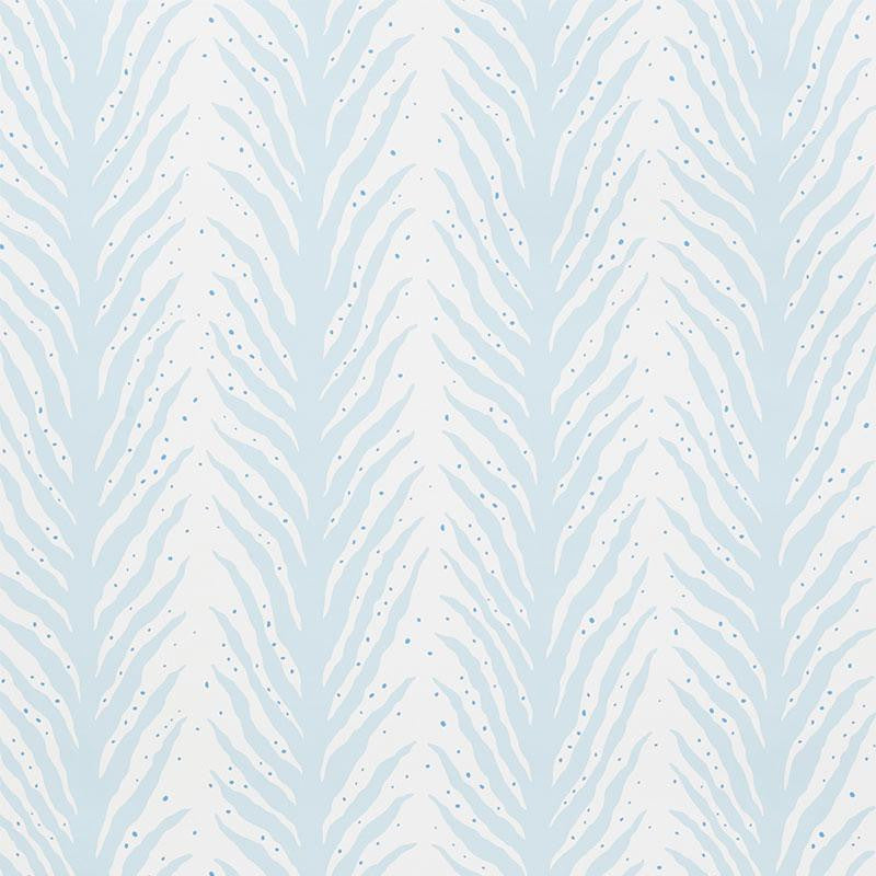 Creeping Fern Slumber Blue 5009451 by Schumacher Designer Wallpaper Celerie Kemble 27.0" - Swanky Fabrics -