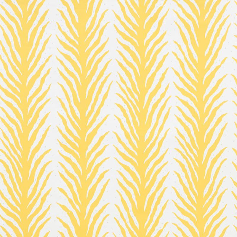 Creeping Fern Lemonade 5009452 by Schumacher Designer Wallpaper Celerie Kemble 27.0" - Swanky Fabrics -