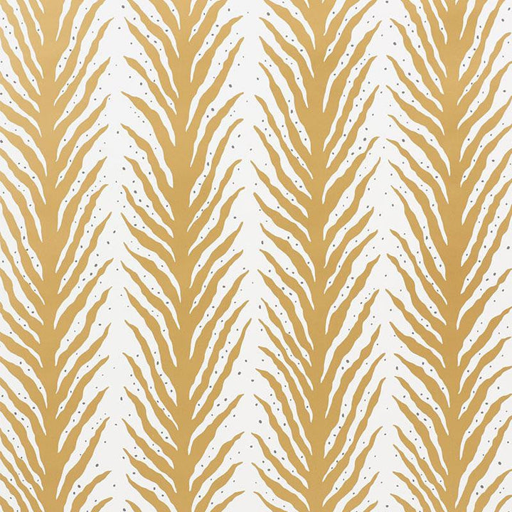 Creeping Fern Gold 5009453 by Schumacher Designer Wallpaper Celerie Kemble 27.0" - Swanky Fabrics -