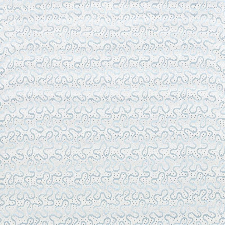 Meander Slumber Blue 5009472 by Schumacher Designer Wallpaper Celerie Kemble 4.5" - Swanky Fabrics -