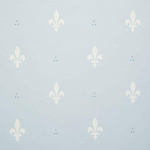 Schumacher Wallpaper Fleur De Lis Mineral 5009501