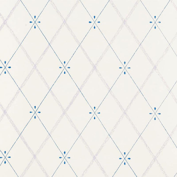 Kasumi Diamond Hyacinth 5009512 by Schumacher Designer Wallpaper Small-Print Wallpapers 9.0" - Swanky Fabrics -