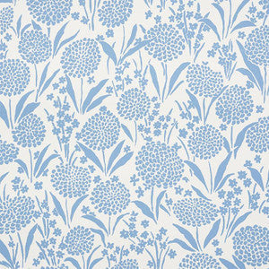 Schumacher Wallpaper Chrysanthemum Chambray 5009550