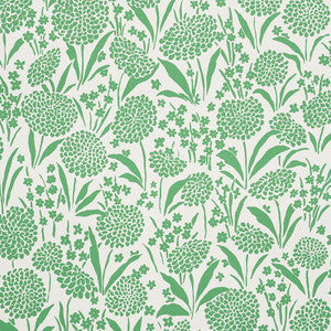 Schumacher Wallpaper Chrysanthemum Green 5009551
